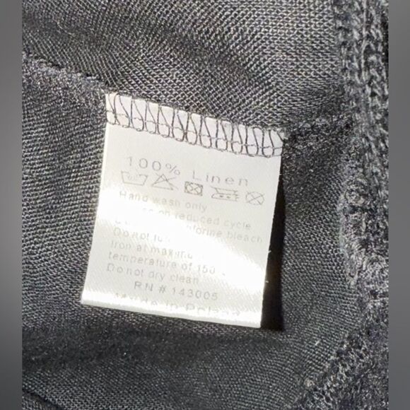 FREAKY FLAX LINEN LAGENLOOK MIDI DRESS WITH POCKETS size small - Picture 7 of 9